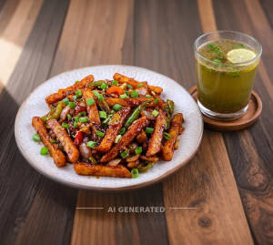 Chilli potato + Jal Jeera