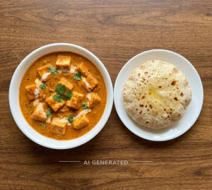 Paneer butter masala + Ghee phulka (1 piece)