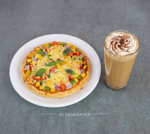 Golden harvest pizza o kids special + Premium cold coffee best seller