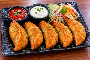Cheese & Corn Crispy Momos