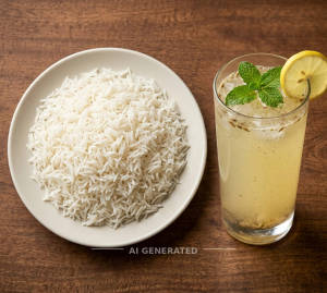 Simple Rice + Shikanji