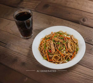 Chicken chowmein + Soft drinks