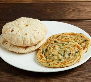 Pulka - no gravy (2 nos.) + Mint parotta (2 pieces)