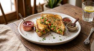 Capsicum Tomato Cheese Sandwich
