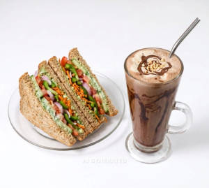 Cold Sandwich + Nutella Cold Coffee
