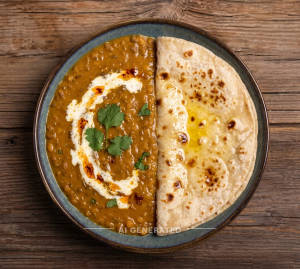 Dal Cream + Butter Roti (1 piece)