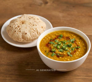 Dal Fry + Phulka (1 piece)