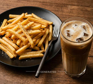 French Fry + Cold Coffee