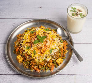 Hyderabadi Biryani [350 Grams] + Butter Milk