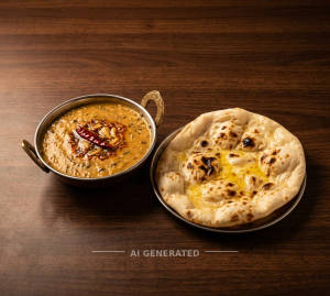 Dal tadka + Butter Tandoori Roti (1 piece)