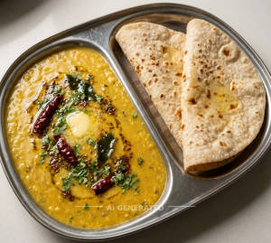 Dal Tadka + Chapati (2 pieces)