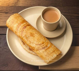 Plain Dosa + Chai