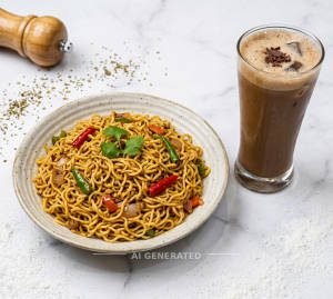 Masala Maggi + Cold Coffee