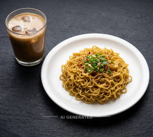 Plain Maggi + Cold Coffee