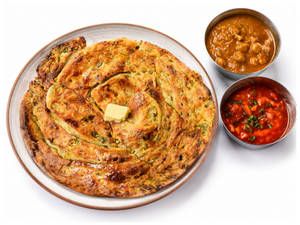 Special Laccha Stuffed Kulcha with Chole