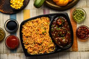 Schezwan Fried Rice With Manchurian