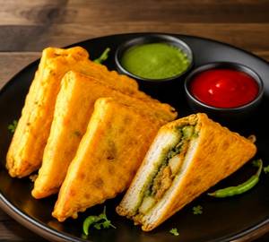 2 Pc Plain Bread Pakoda