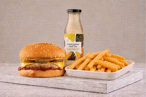 Chicken Cheese Burger Meal Large