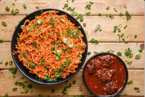 Schezwan Rice + Veg Manchurian Gravy Bowl