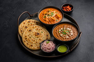 Paneer Makhani + Moets Dal Makhani + 2 Laccha Paratha