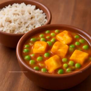 Matar Paneer with Jeera Rice