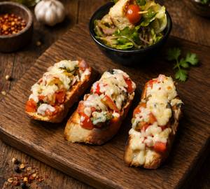 Baked Tomato & Cheese Bruschetta
