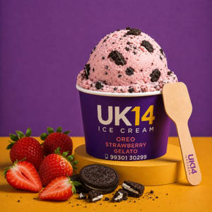 Oreo Strawberry Gelato