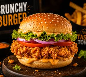 Crunchy kurkure burger