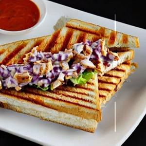 Barbecued Chicken Relish Sandwich