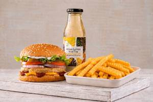 Grilled Chicken Burger Meal Large