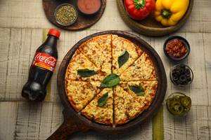 Margherita Thin Crust Pizza [10 inches] With Coke