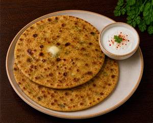 2 Aloo Paratha With Curd