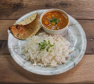 Chhola, Chawal,Roti Thali
