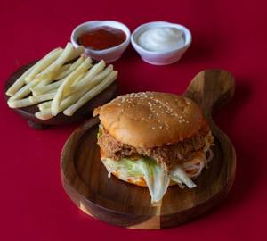Crispy Chicken Burger + French Fries Meal Combo