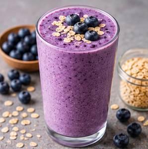 Buleberry and oats smoothie