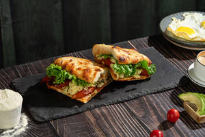 SuperYou High Protein Pesto Egg Crunch Sandwich