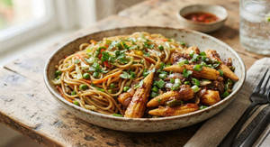 Noodles + Baby Corn Manchurian Gravy Bowl