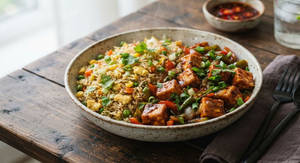 Fried Rice + Chilli Paneer Gravy Bowl