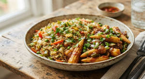 Fried Rice + Baby Corn Manchurian Gravy Bowl