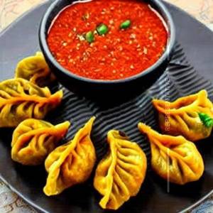 Fried Corn Palak Momos