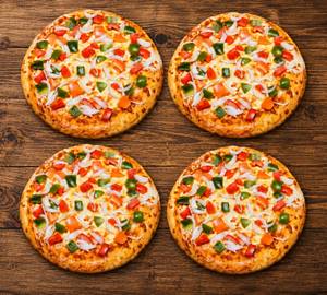 M [4 combo] mix veg pizza [8 inch medium]