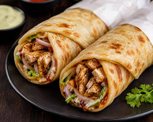 Chicken Tikka Roll Paratha