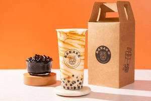Salted Caramel Cookie Dough Boba Tea