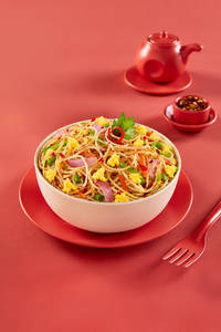 Double Egg Chilli Garlic Noodles Bowl