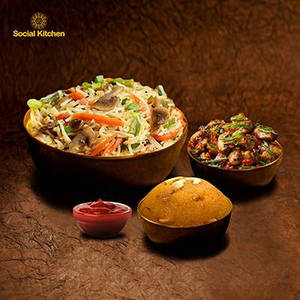 Mushroom Mania Combo - Mushroom Fried Rice+mushroom Manchurian Mini+kesari Bath