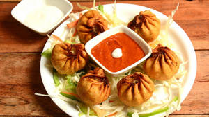 Veg Fried Momos [8pcs]