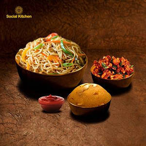 High Value Noodle Combo-veg Noodles+mini Gobi 65+kesari Bath