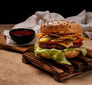 Crispy Taco Bean Burger