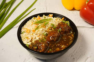 Fried Rice & Chilli Gobi Bowl