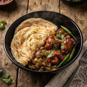 Porotta(2) - Chilli Chicken(3 Pcs Boneless) Bowl